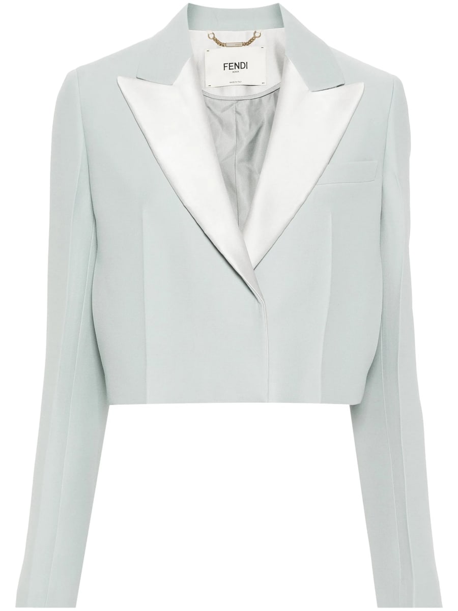 Fendi Fendi Cropped Contrast-panel Blazer