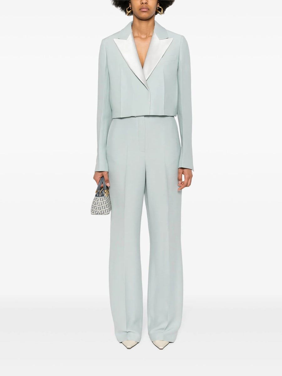 Fendi Fendi Cropped Contrast-panel Blazer, view 3
