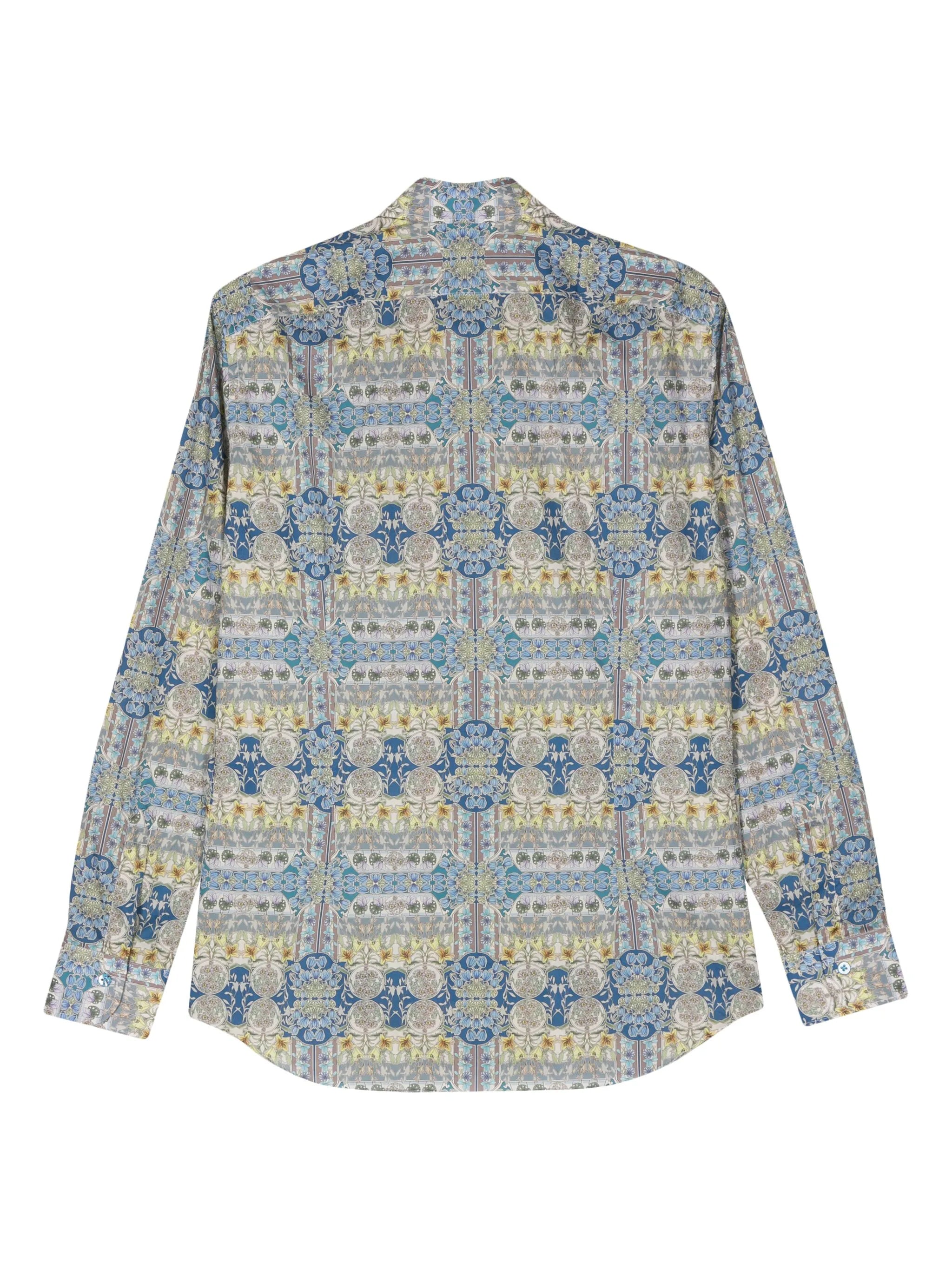 Mazzarelli Mazzarelli Floral-print Cotton Shirt, view 2