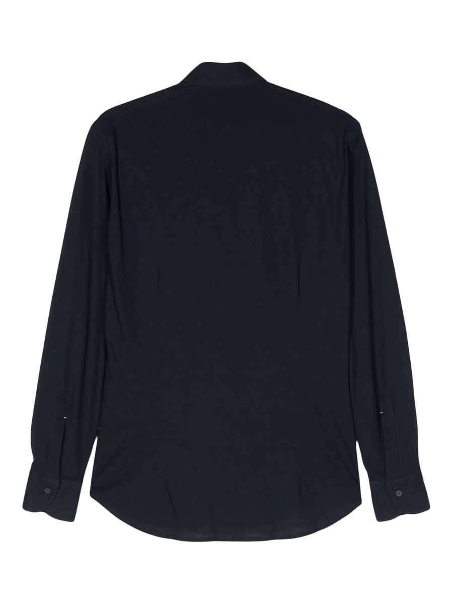 Mazzarelli Mazzarelli Tonal Stitching Cotton Shirt, view 2
