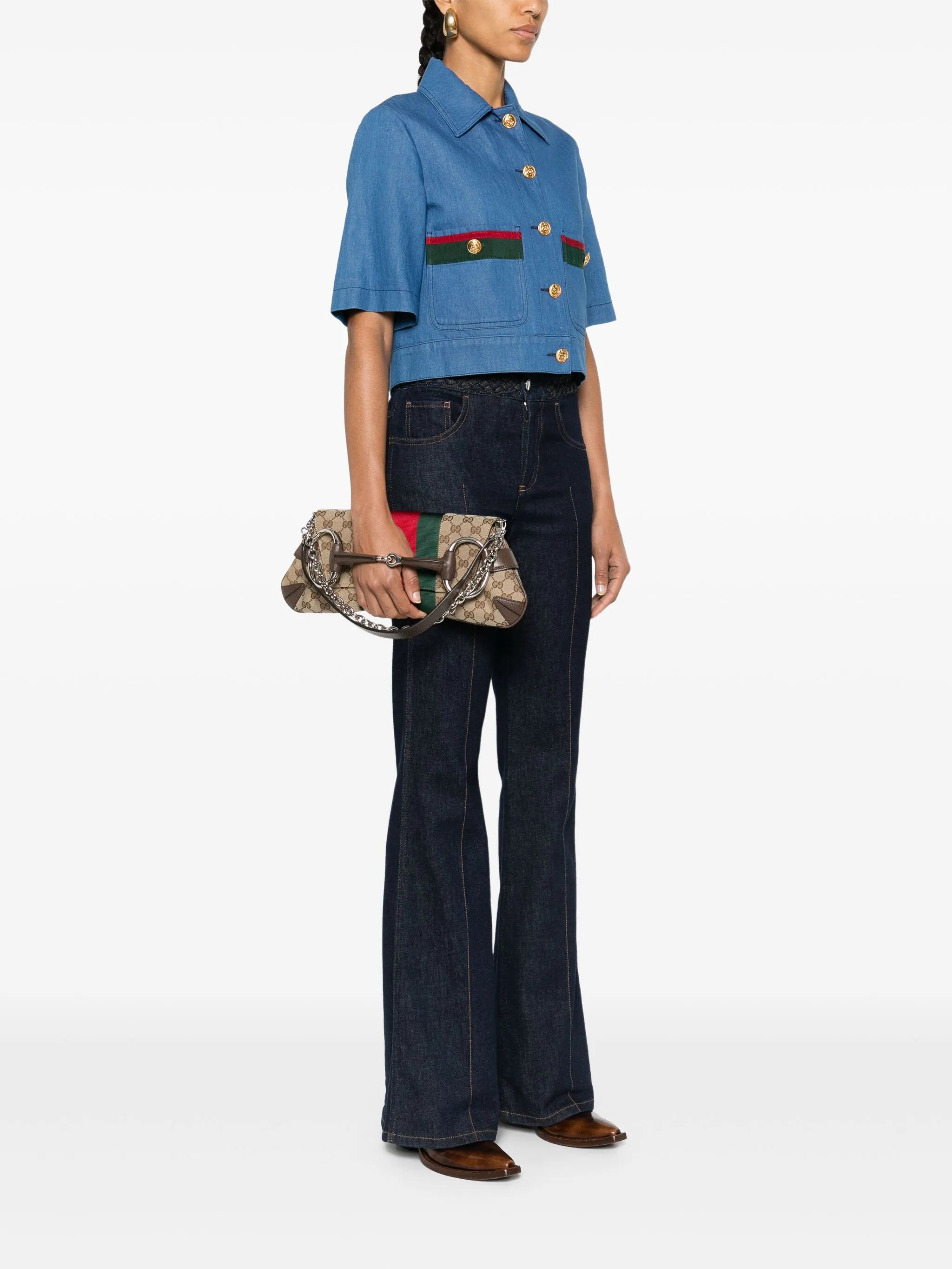 Gucci Gucci Medium Horsebit Chain Shoulder Bag, view 2