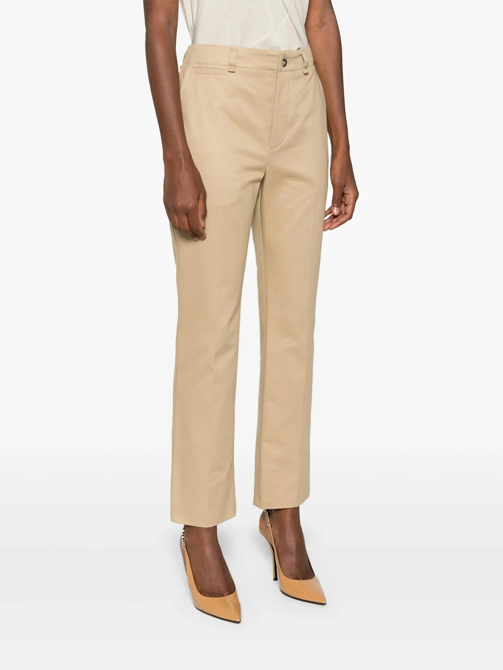 Saint Laurent Saint Laurent Straight-leg Cotton Trousers, view 2
