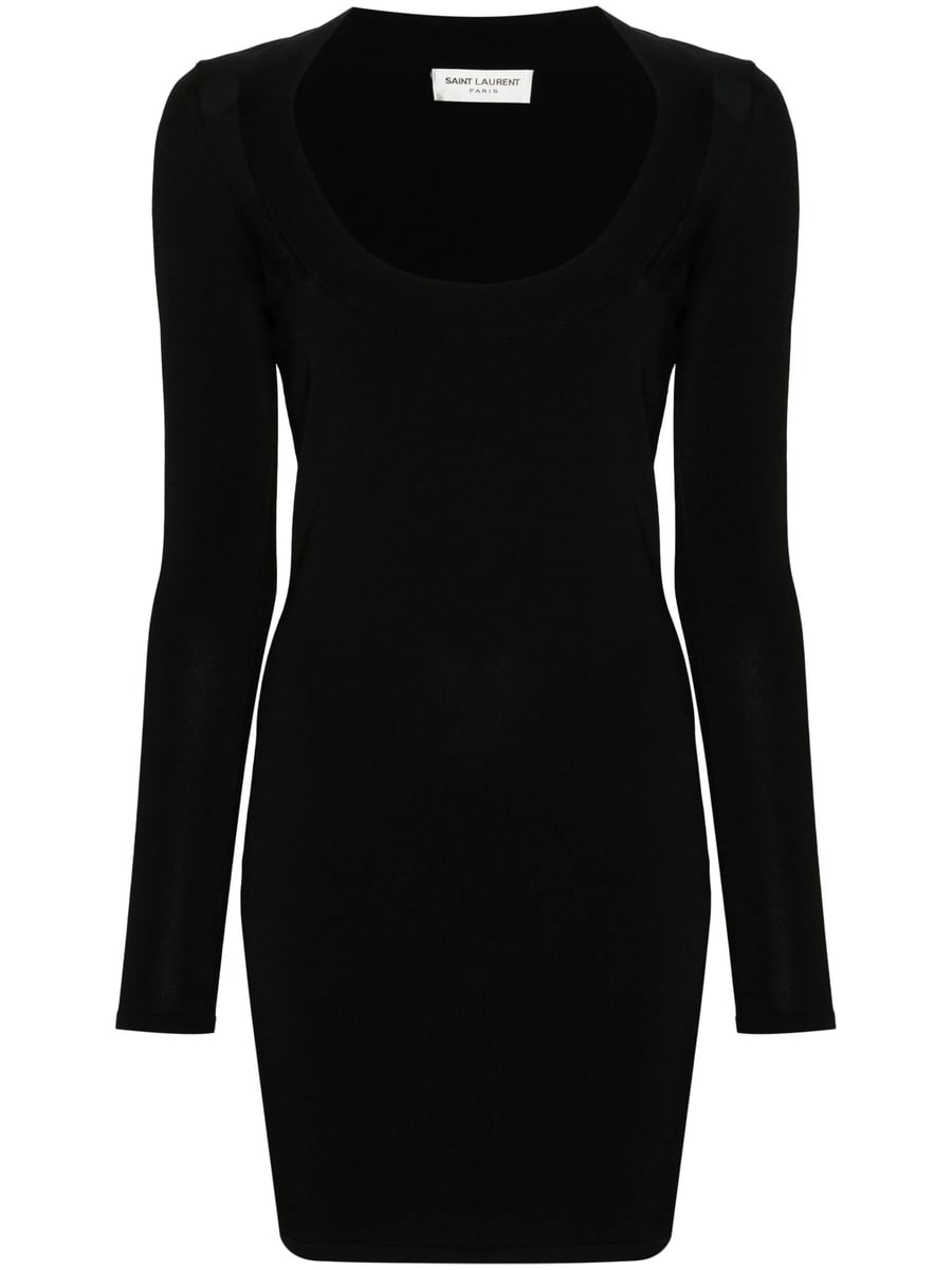 Saint Laurent Saint Laurent Décolleté Mini Dress