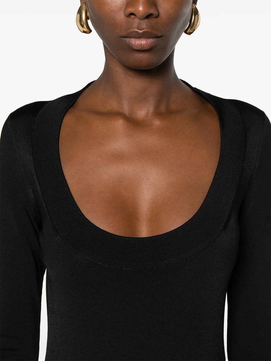 Saint Laurent Saint Laurent Décolleté Mini Dress, view 3