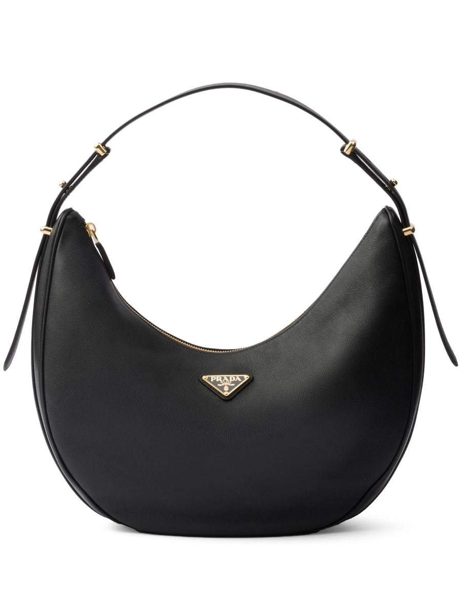 Prada Prada Large Logo-plaque Leather Shoulder Bag