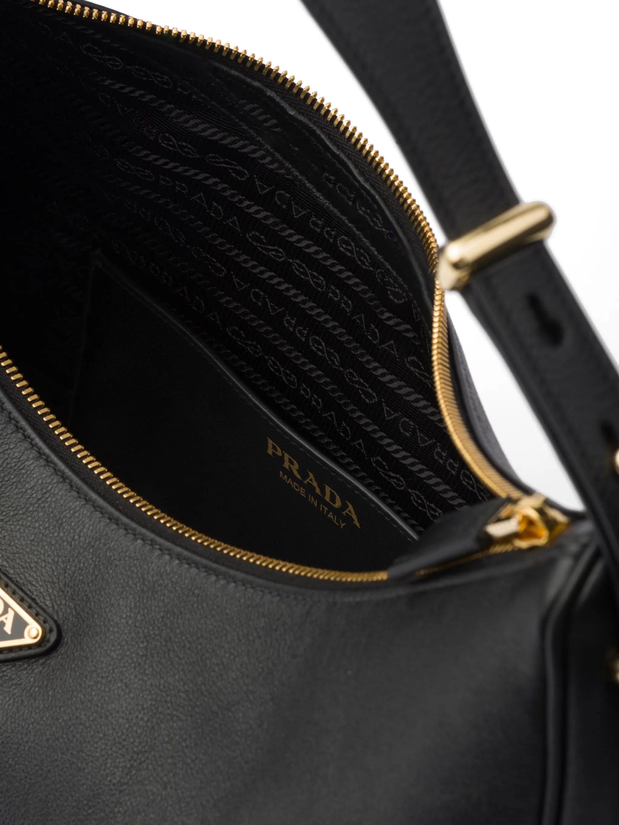Prada Prada Large Logo-plaque Leather Shoulder Bag, view 2