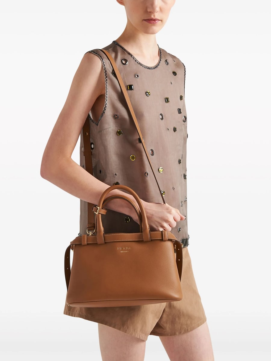 Prada Prada Small Buckle Tote Bag, view 4