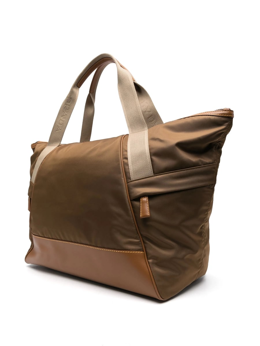 Prada Prada Triangle-logo Duffle Bag, view 4