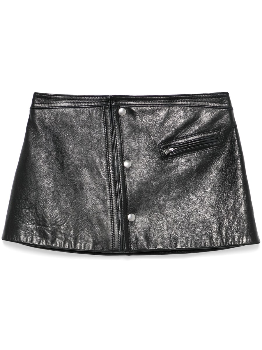 Prada Prada Leather Mini Skirt