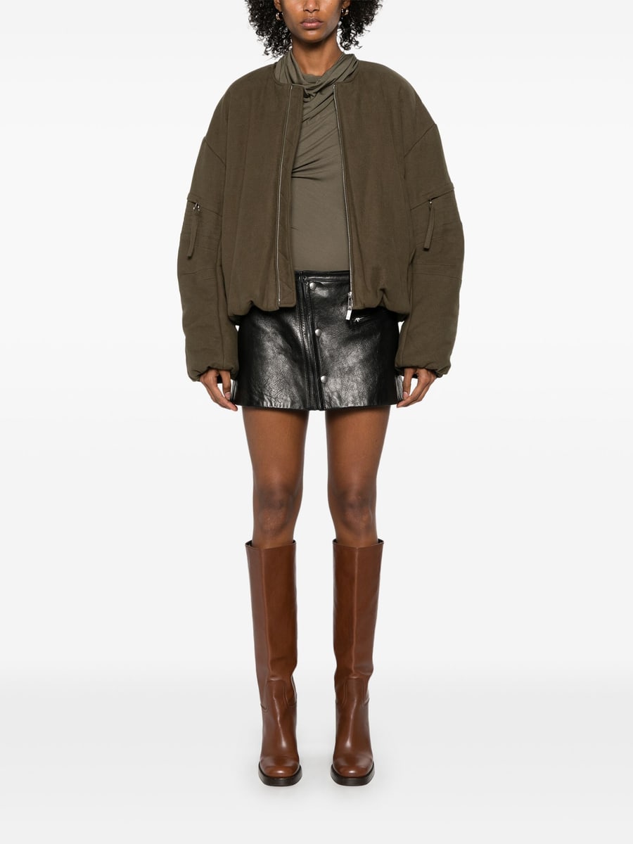 Prada Prada Leather Mini Skirt, view 5