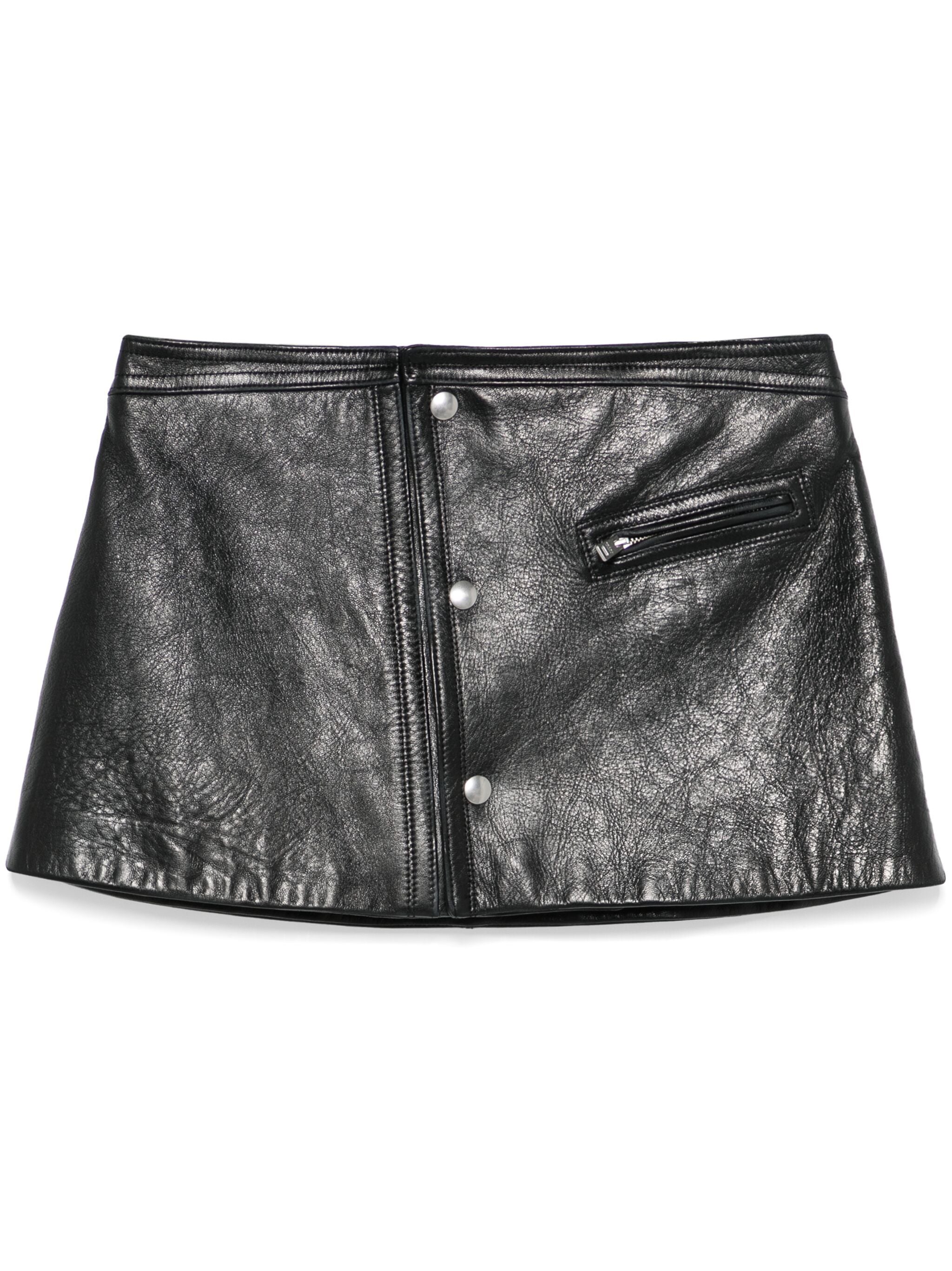 Prada Prada Leather Mini Skirt