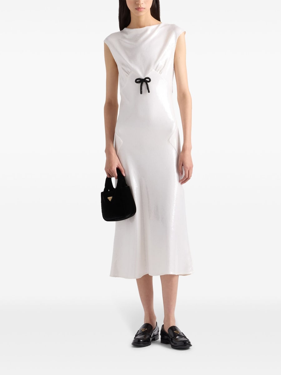 Prada Prada Sequined Midi Dress, view 6