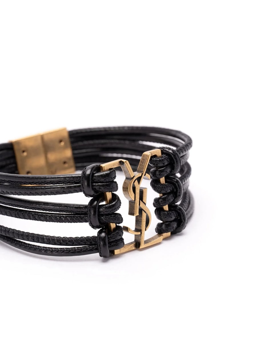 Saint Laurent Saint Laurent Babylone Cord Bracelet, view 2