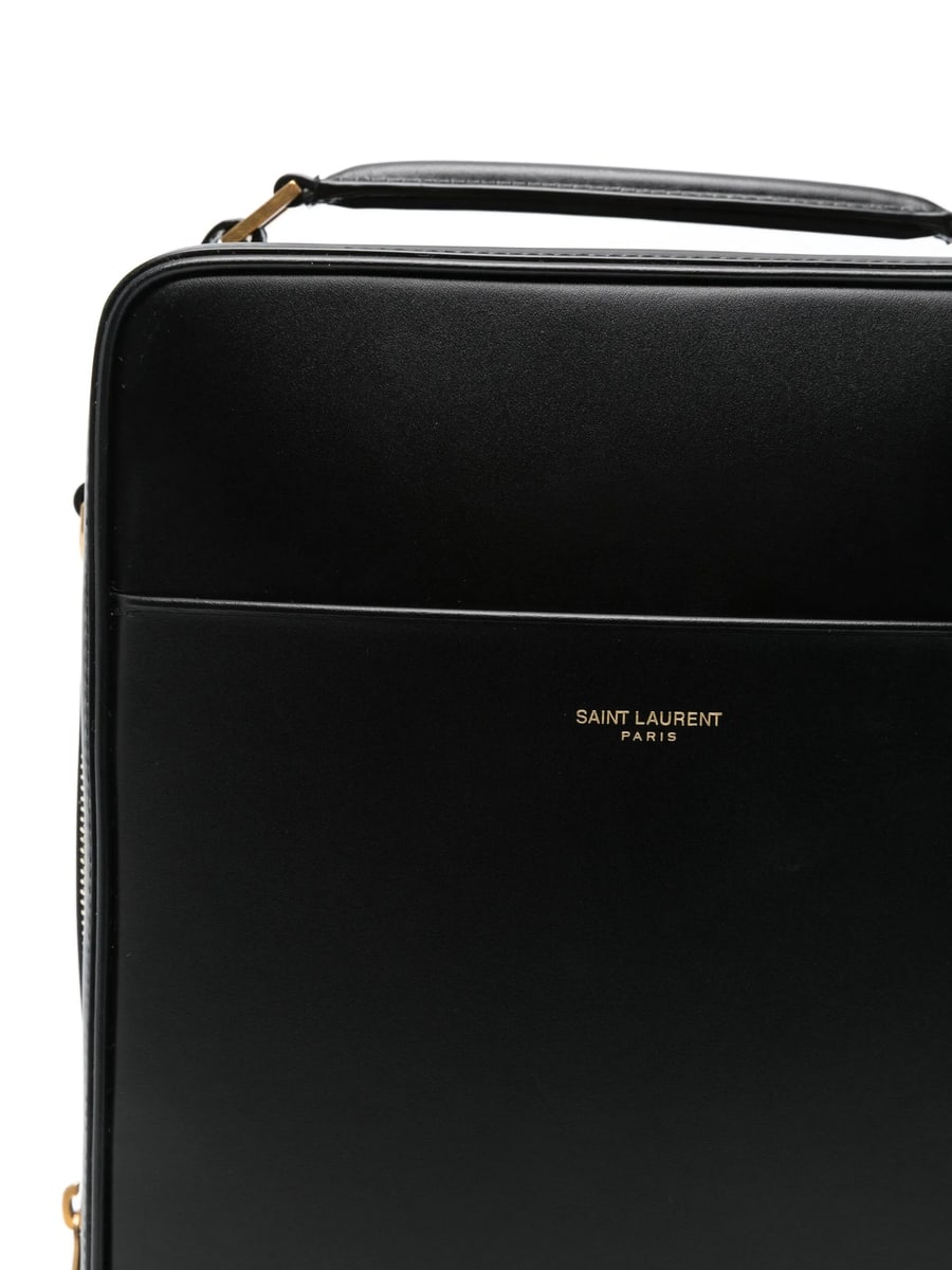Saint Laurent Saint Laurent Leather Messenger Bag, view 2