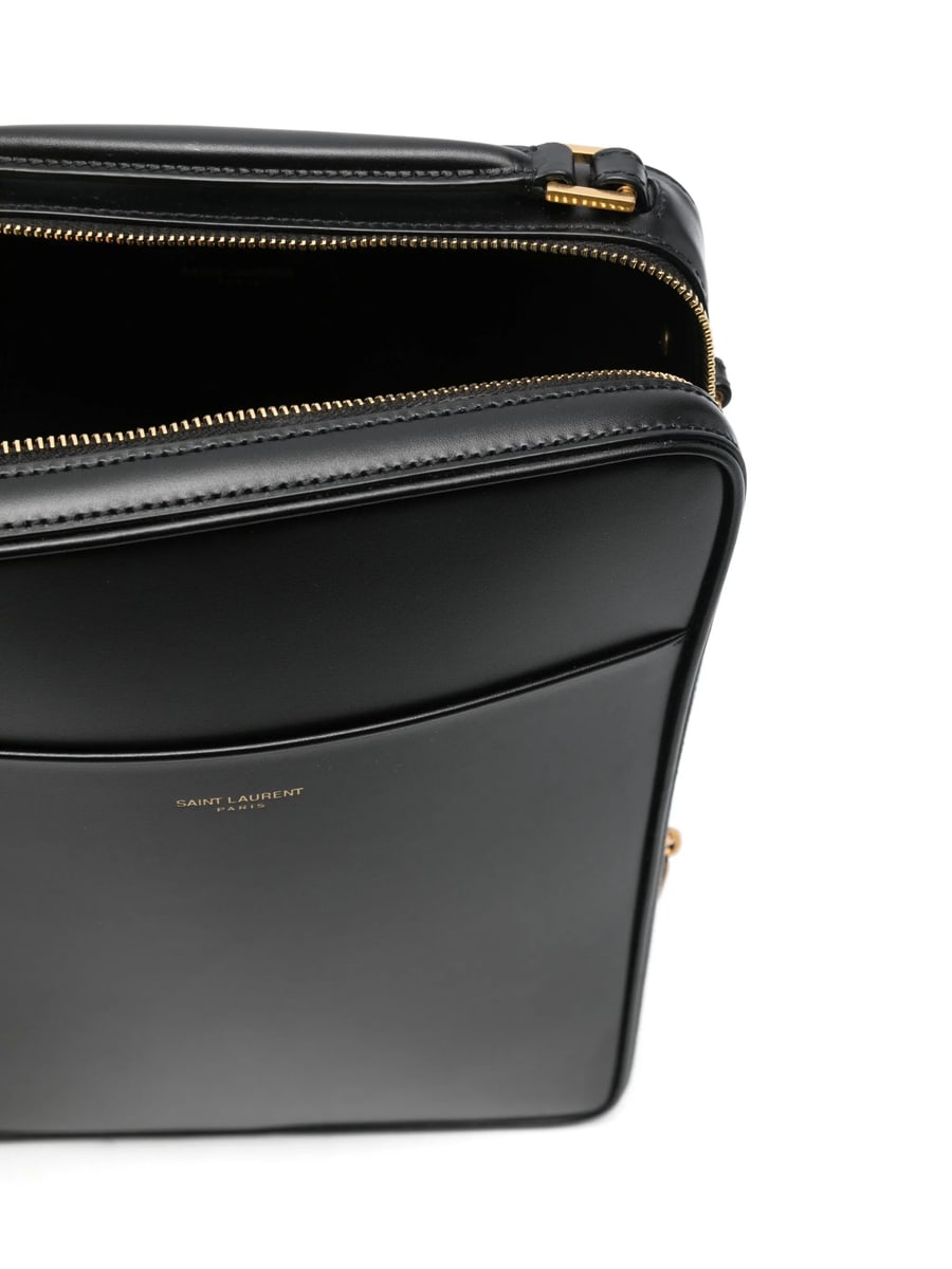 Saint Laurent Saint Laurent Leather Messenger Bag, view 3