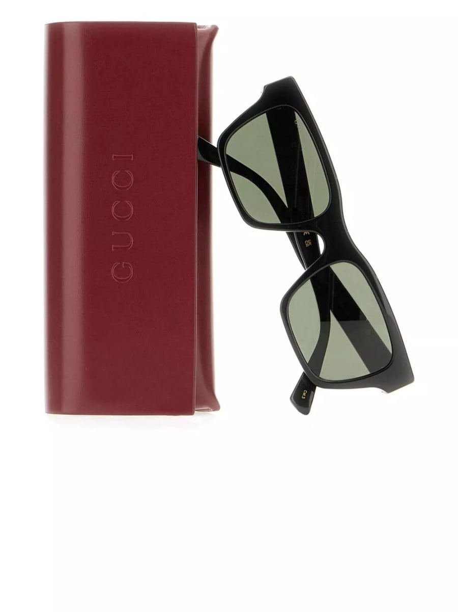 Gucci Occhiali da sole rettangolari, view 3