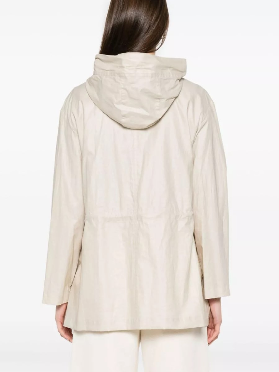 Fay Parka in misto lino e cotone, view 3
