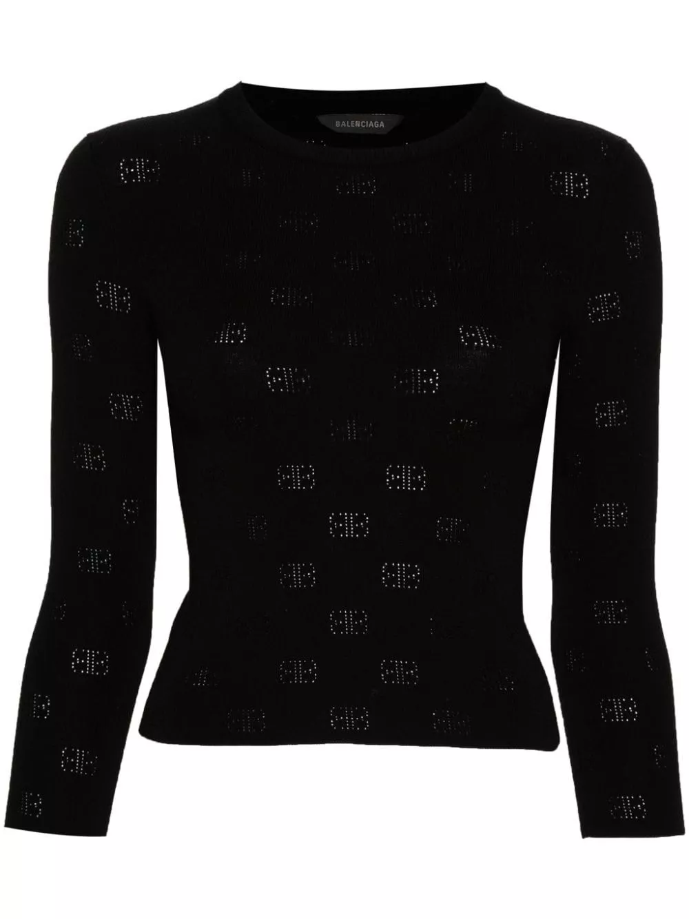 Balenciaga Top in lana a maglia aperta