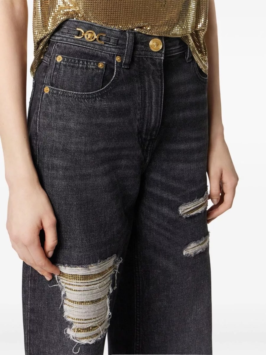 Versace Jeans in denim di cotone, view 3