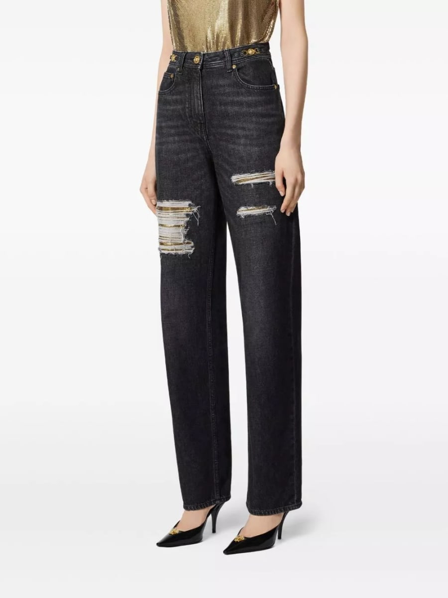 Versace Jeans in denim di cotone, view 4