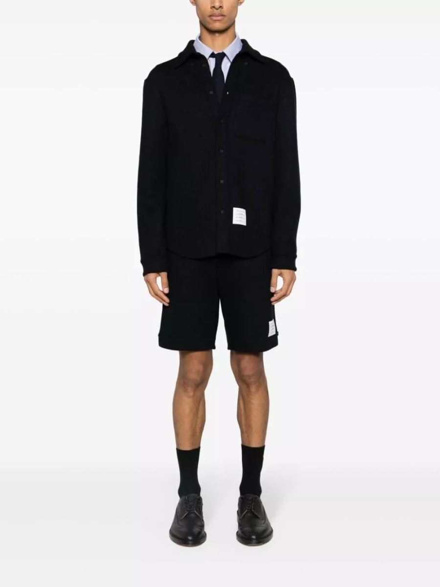 Thom Browne Camicia oversize a spina di pesce, view 4