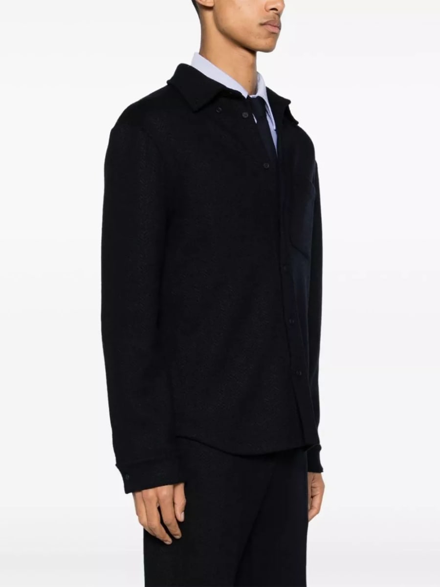 Thom Browne Camicia oversize a spina di pesce, view 5