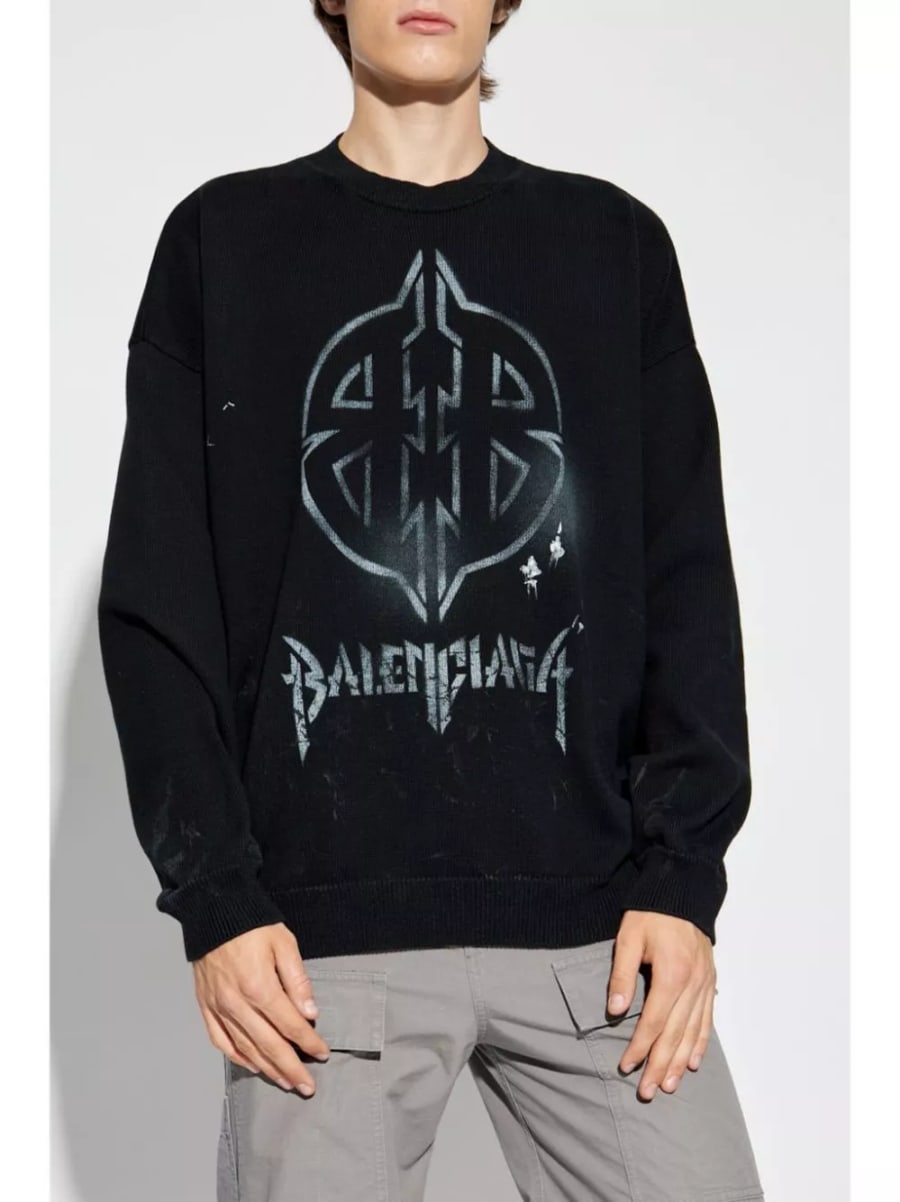 Balenciaga sweater logo, view 4