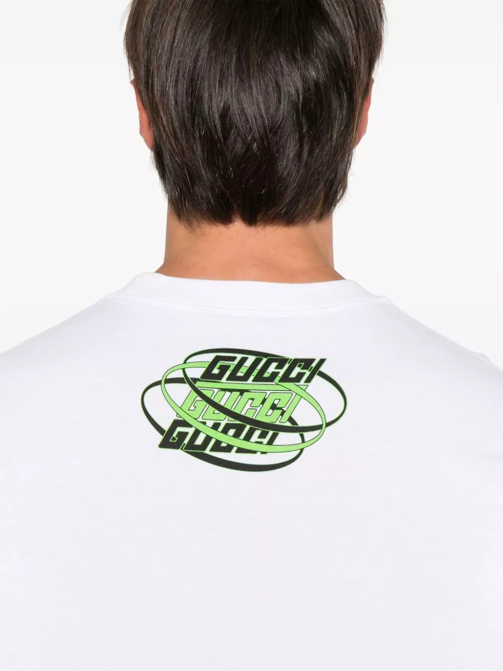 Gucci T-shirt in cotone con logo, view 2