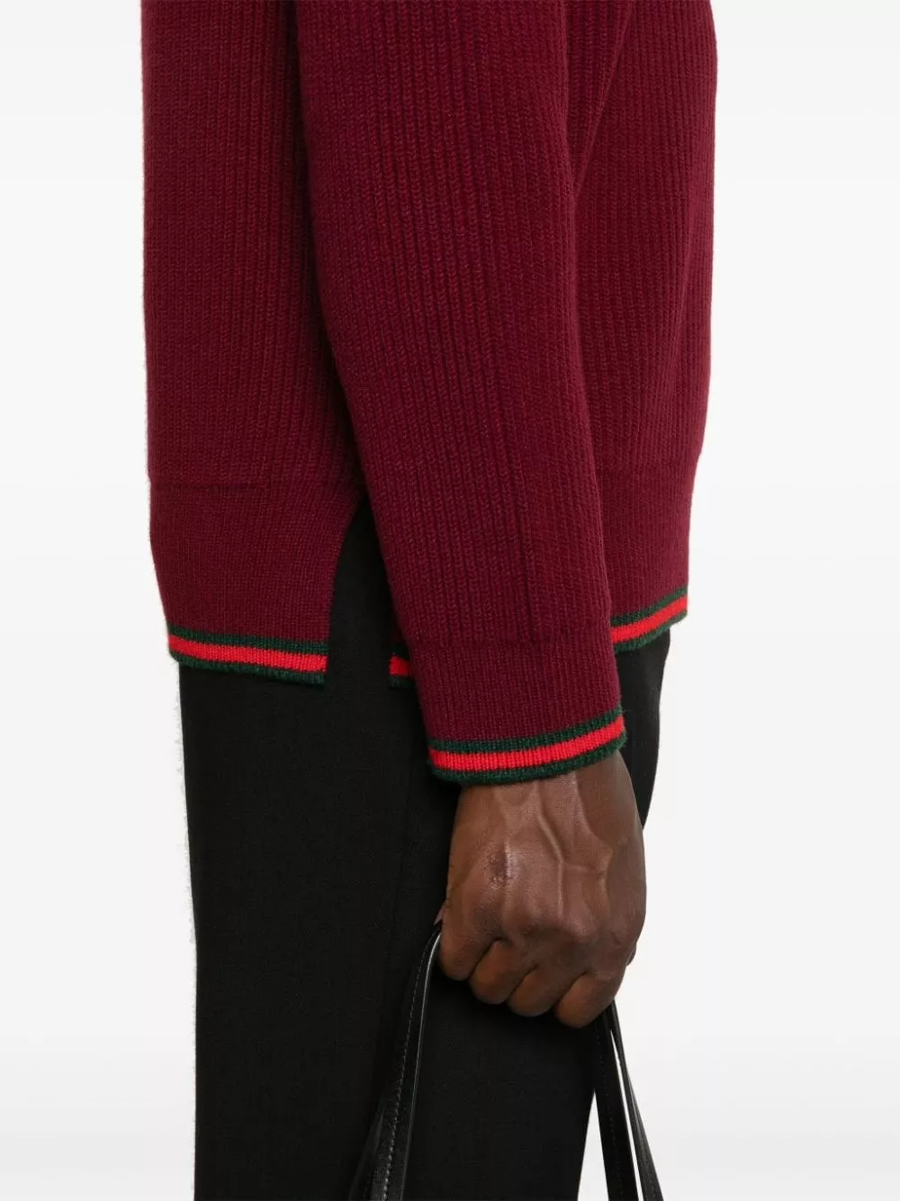 Gucci Maglione girocollo in misto cashmere e lana, view 2
