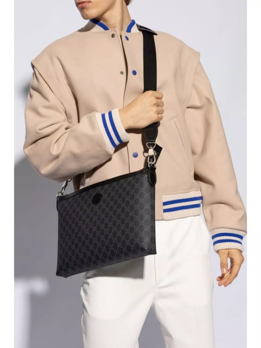 Gucci Borsa a spalla con logo, view 2