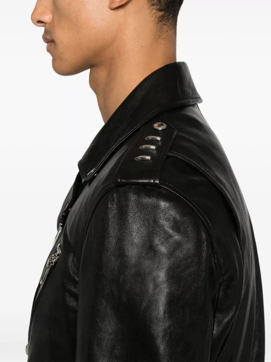 Alexander McQueen Giacca in Pelle, view 2