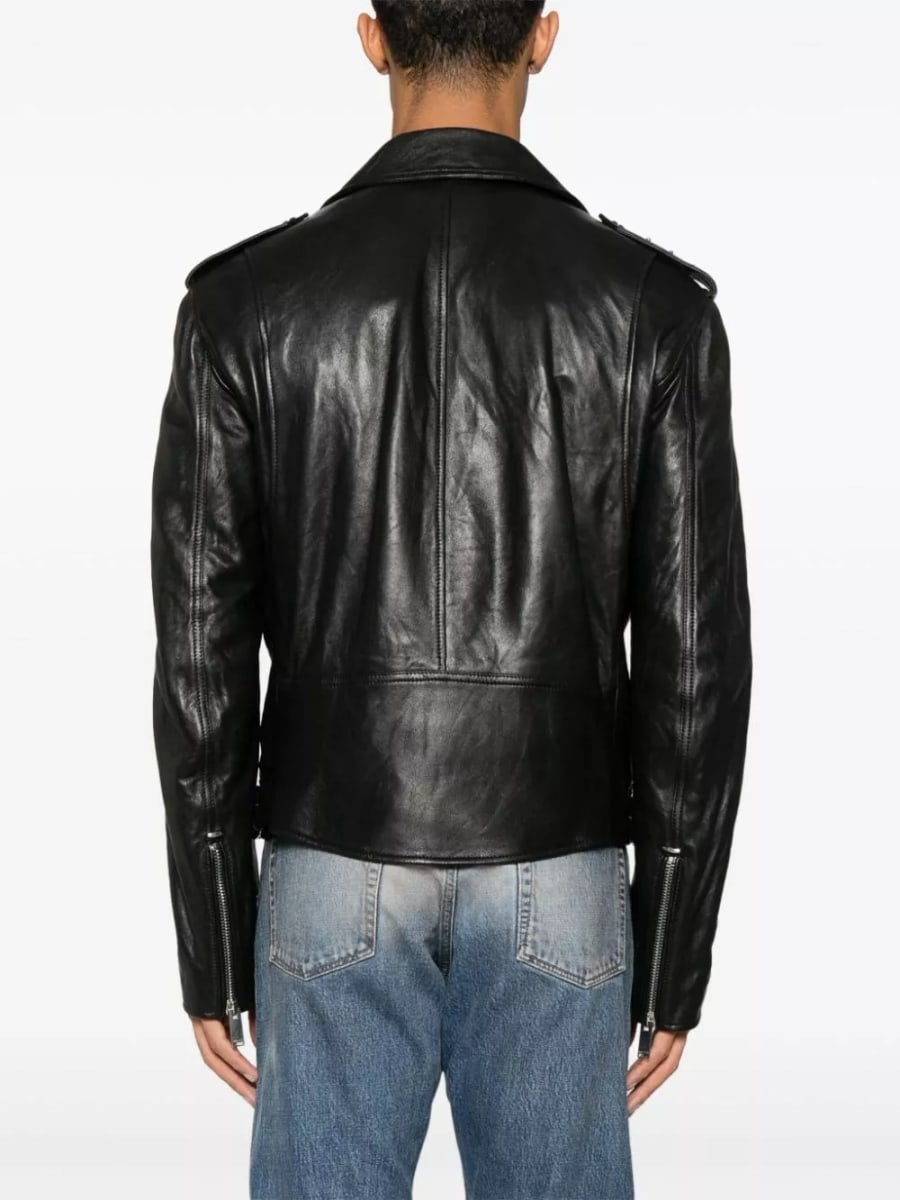Alexander McQueen Giacca in Pelle, view 3