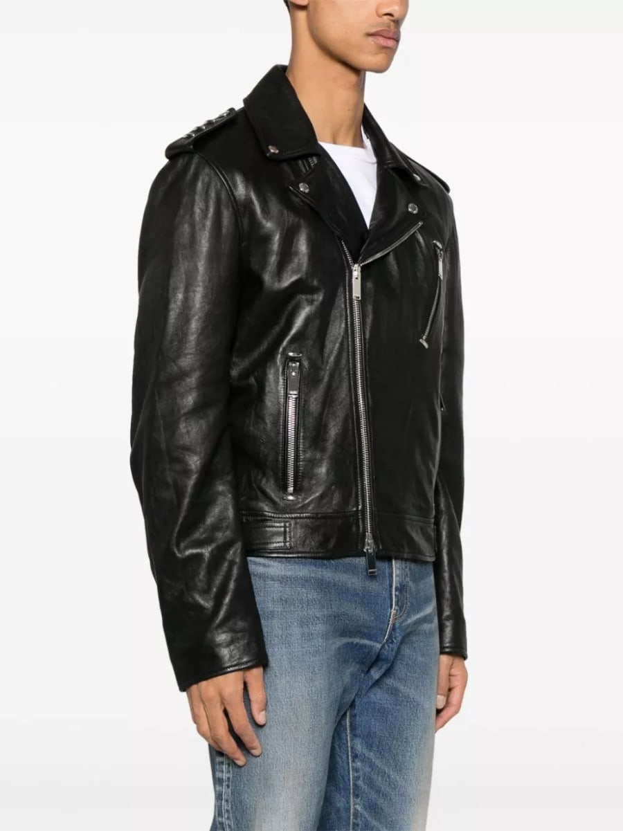 Alexander McQueen Giacca in Pelle, view 5