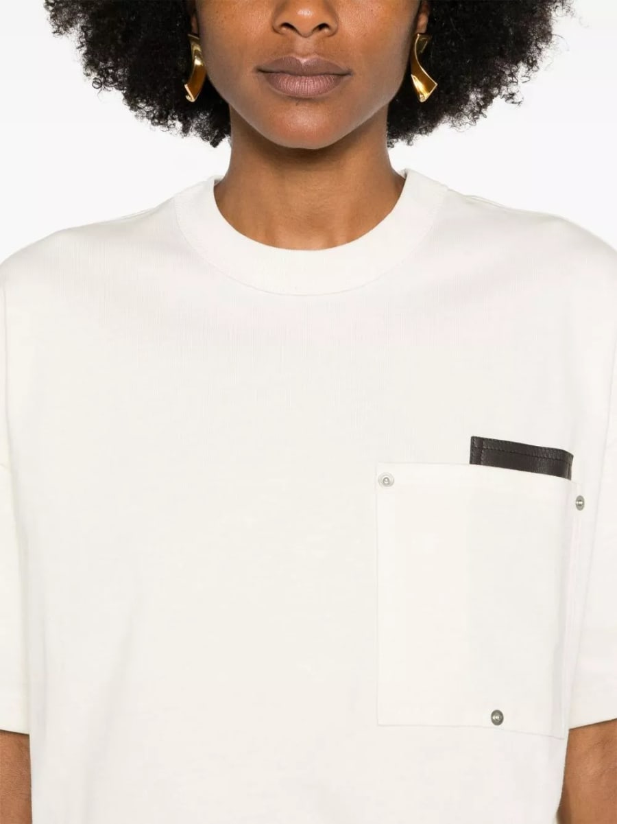 Bottega Veneta T-shirt in cotone, view 5