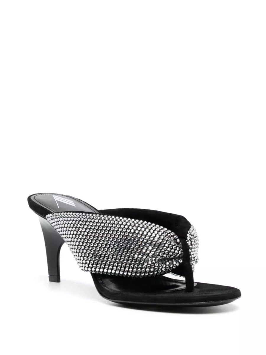 The Attico Sandali con infradito impreziositi da strass, view 4