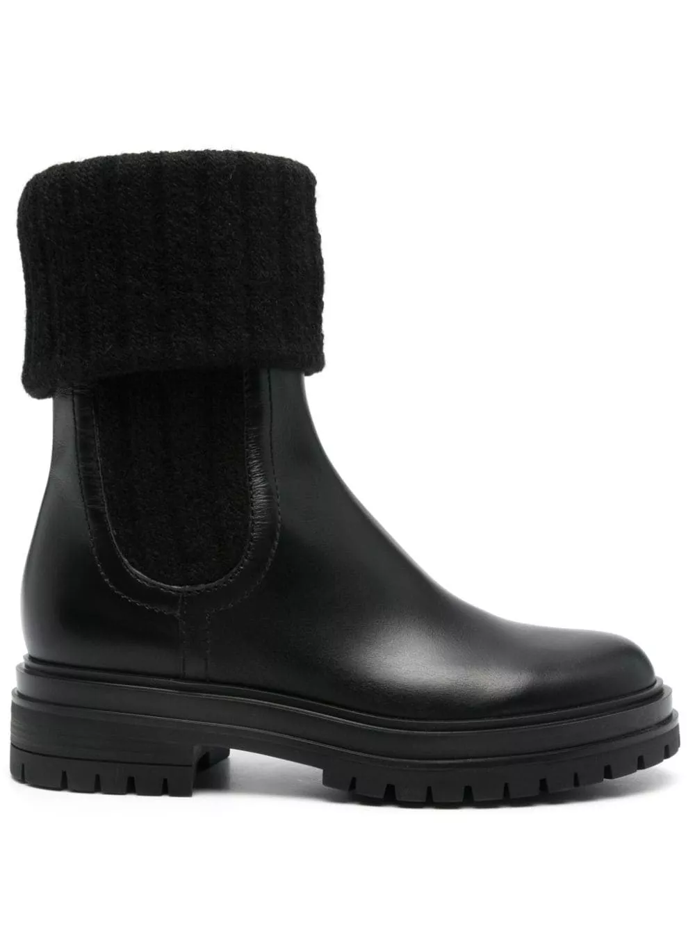 Gianvito rossi Stivaletto in pelle con risvolto