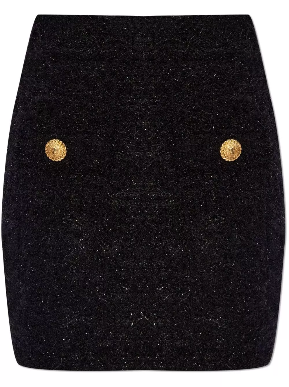 Balmain Gonna in tweed con bottoni