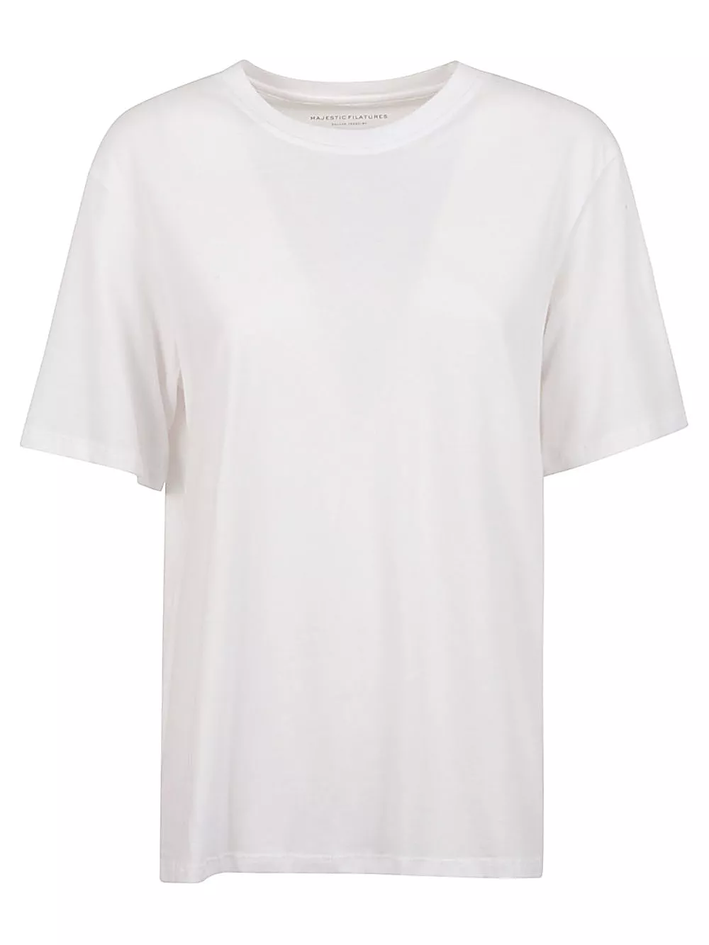 Majestic Top in cotone con scollo rotondo
