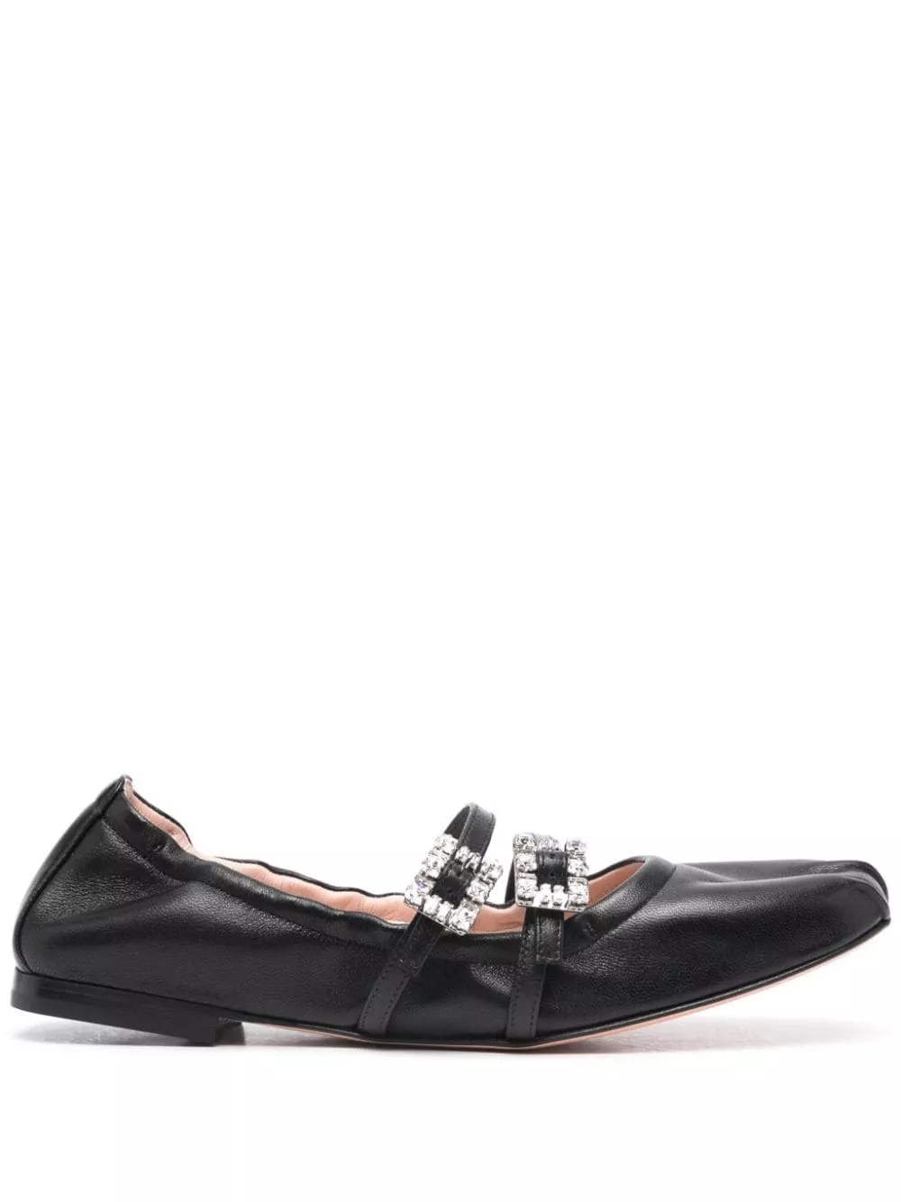 Roger Vivier Ballerine in pelle con strass Mini Strap