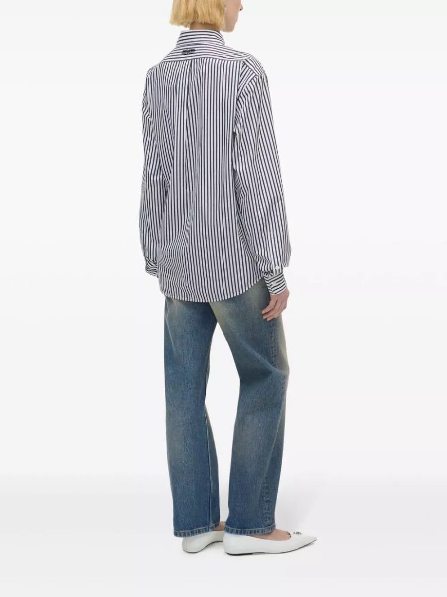 Marc Jacobs Camicia rigata in cotone, view 4