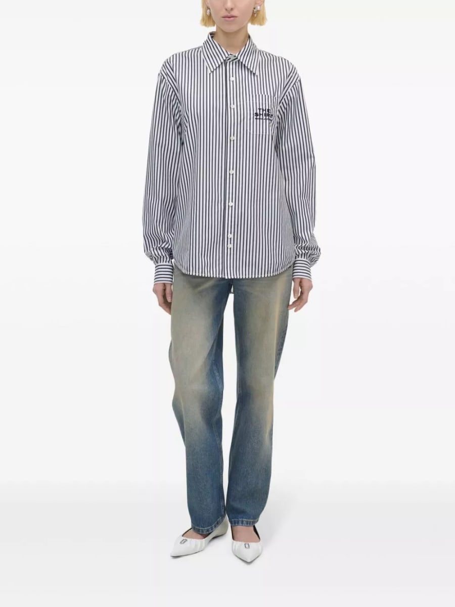 Marc Jacobs Camicia rigata in cotone, view 6