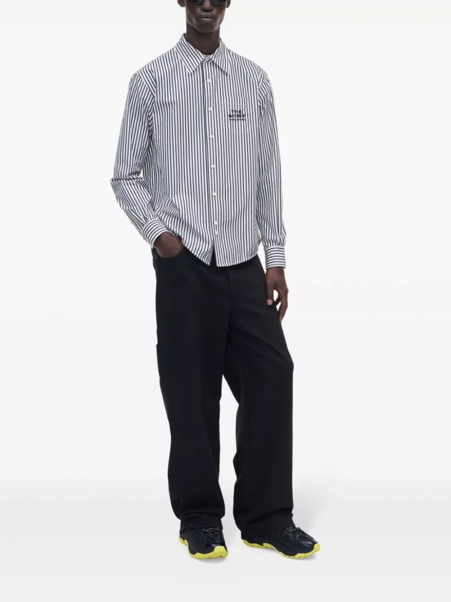 Marc Jacobs Camicia rigata in cotone, view 7