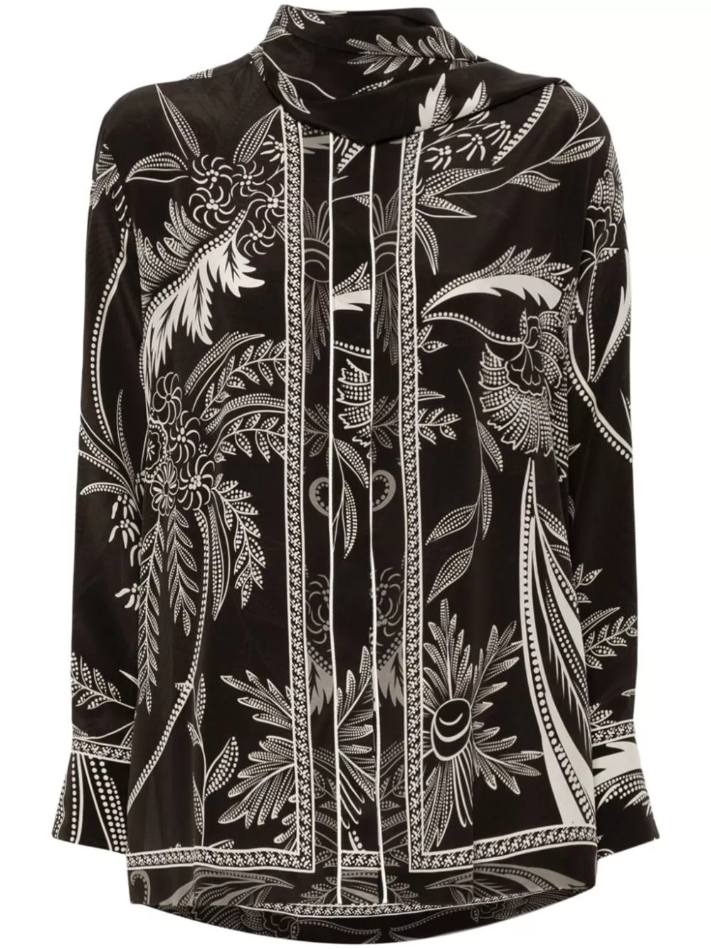 For restless sleepers Camicia di seta stampata