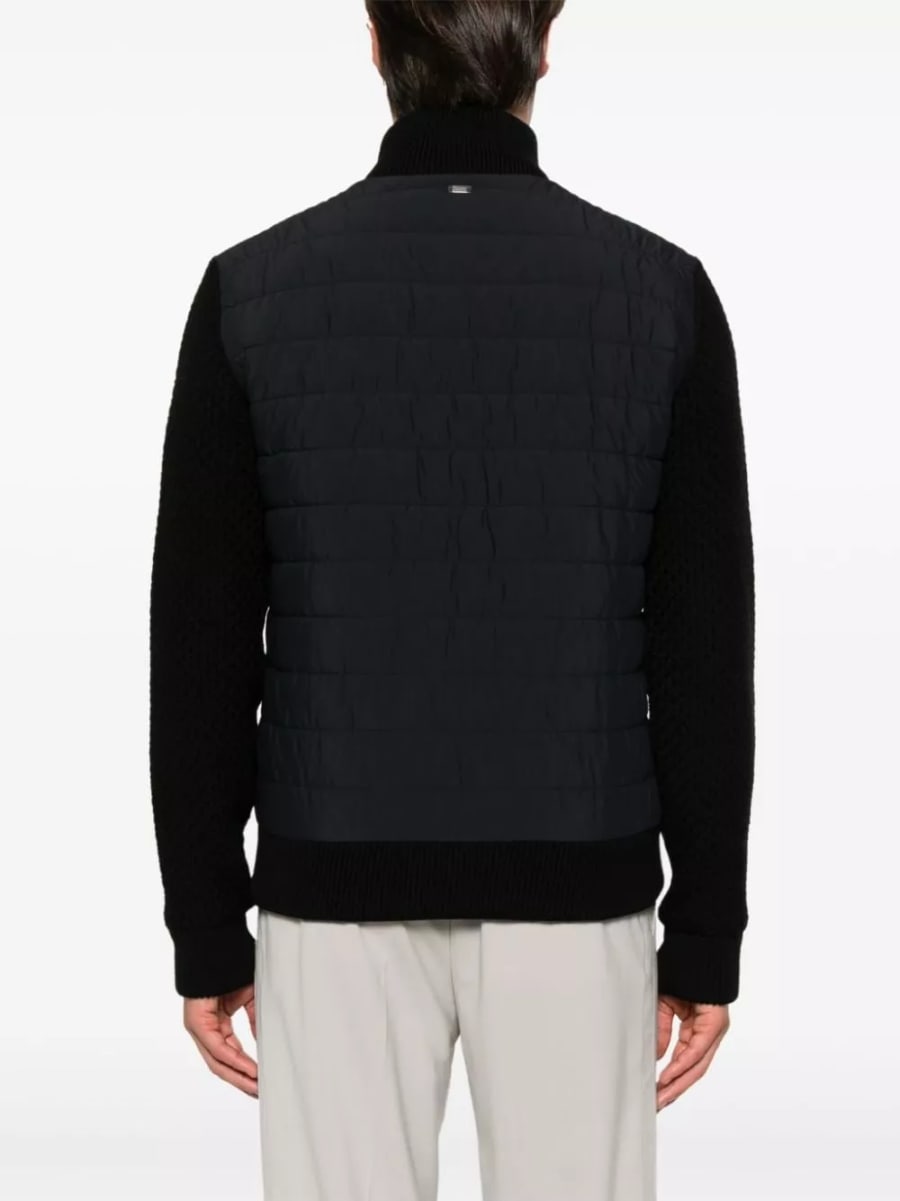 Herno Bomber in nylon e lana, view 3