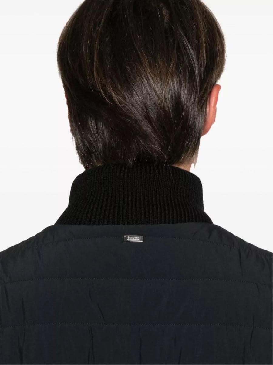 Herno Bomber in nylon e lana, view 5
