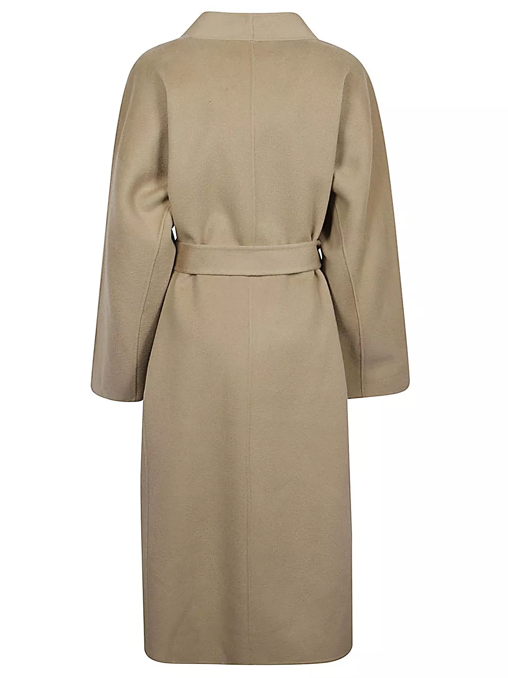 Sandbeige Cappotto midi in lana, view 2