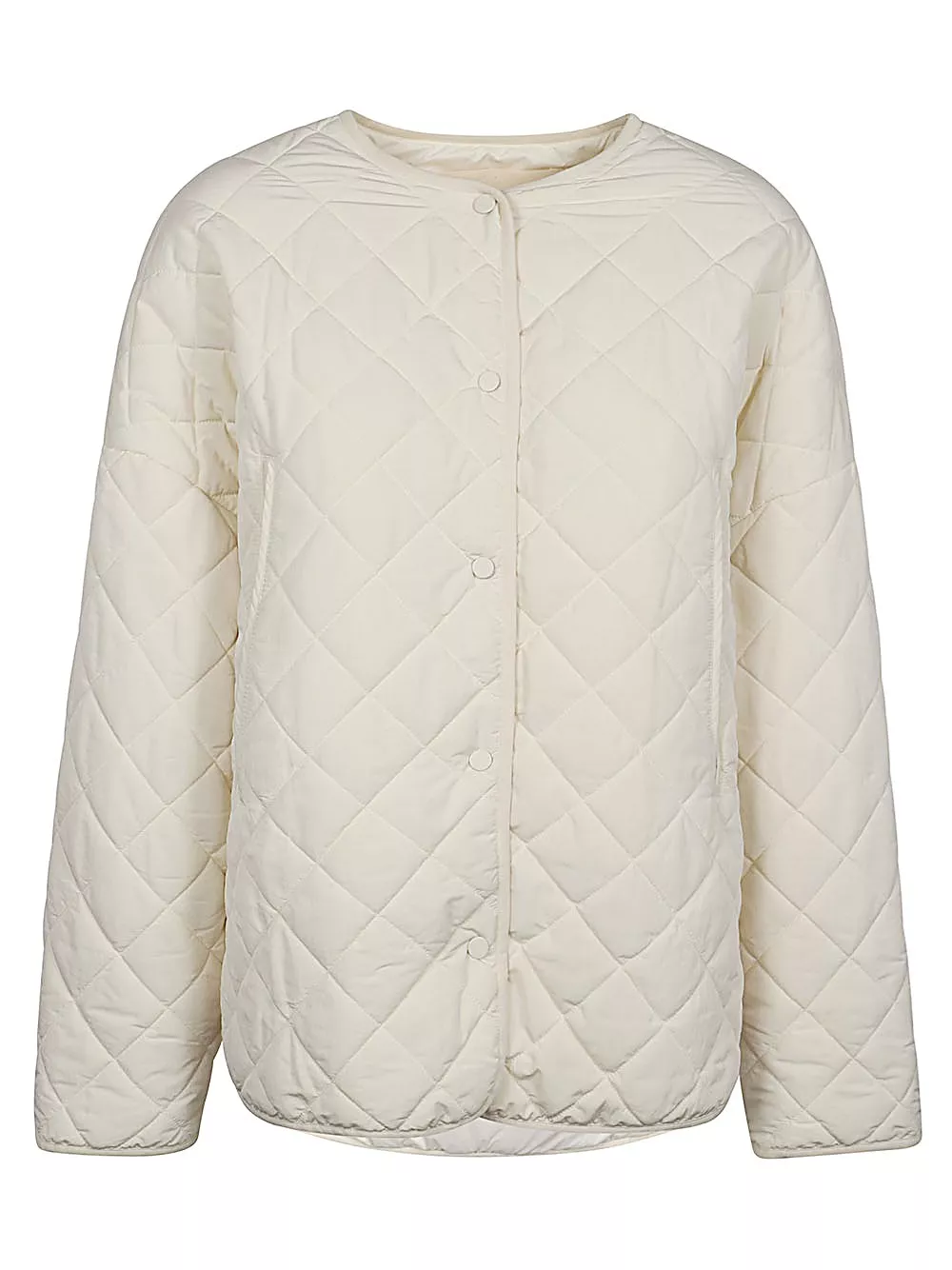 Sandbeige Giacca in nylon trapuntato