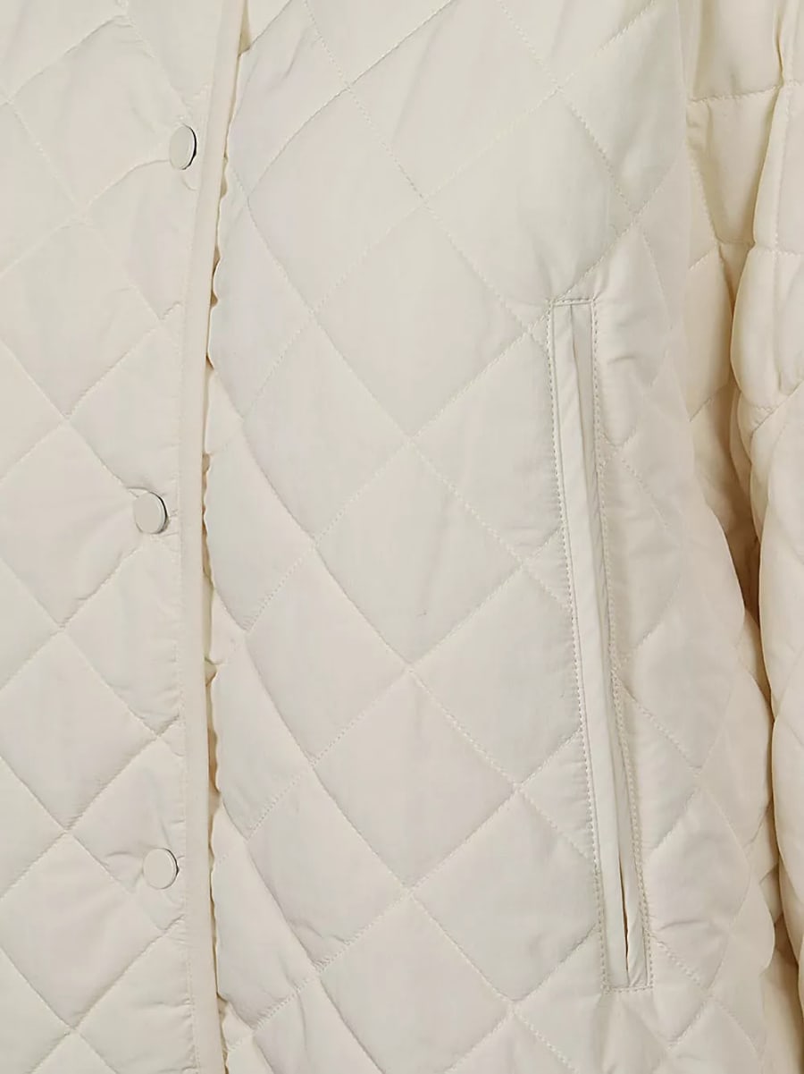 Sandbeige Giacca in nylon trapuntato, view 3