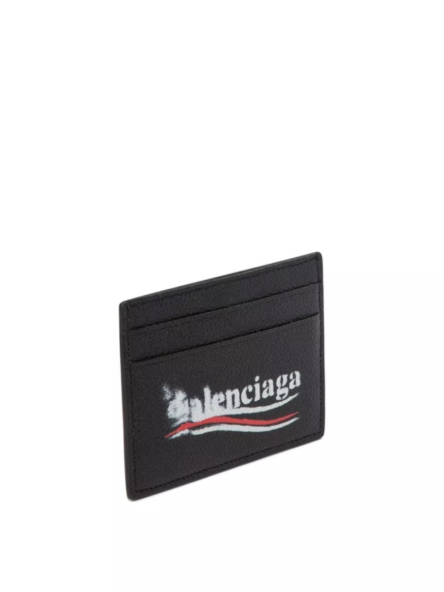 Balenciaga Porta carte di credito in pelle, view 2