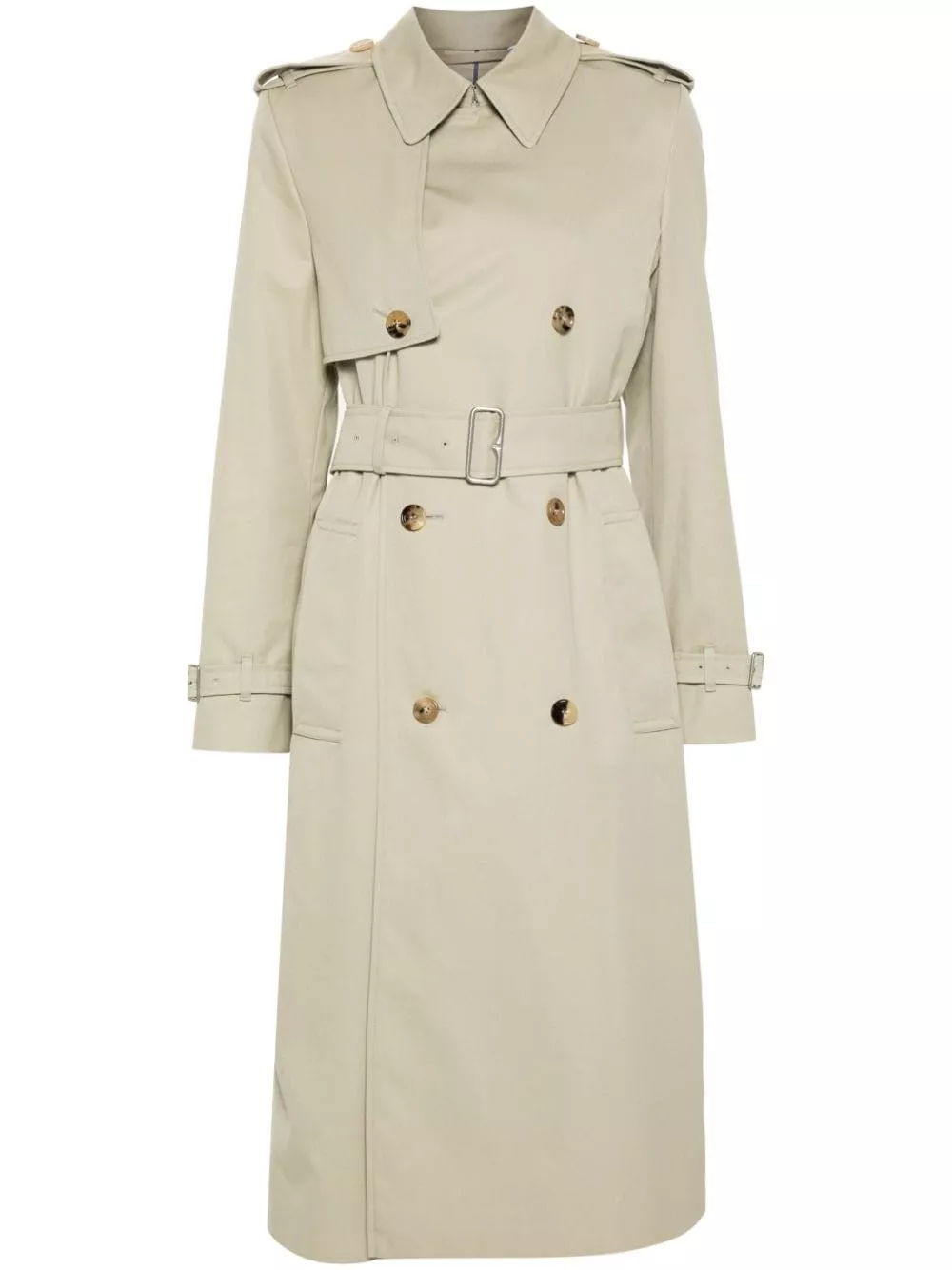 Burberry Cappotto lungo in misto cotone